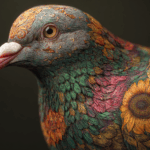 Radiant Pigeon in Hyper-realistic Style