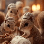 Fantasy Kitchen with Tiny Squirrel Chefs