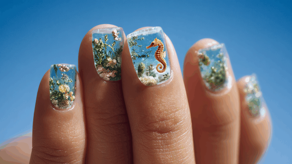 Underwater Garden Nail Art