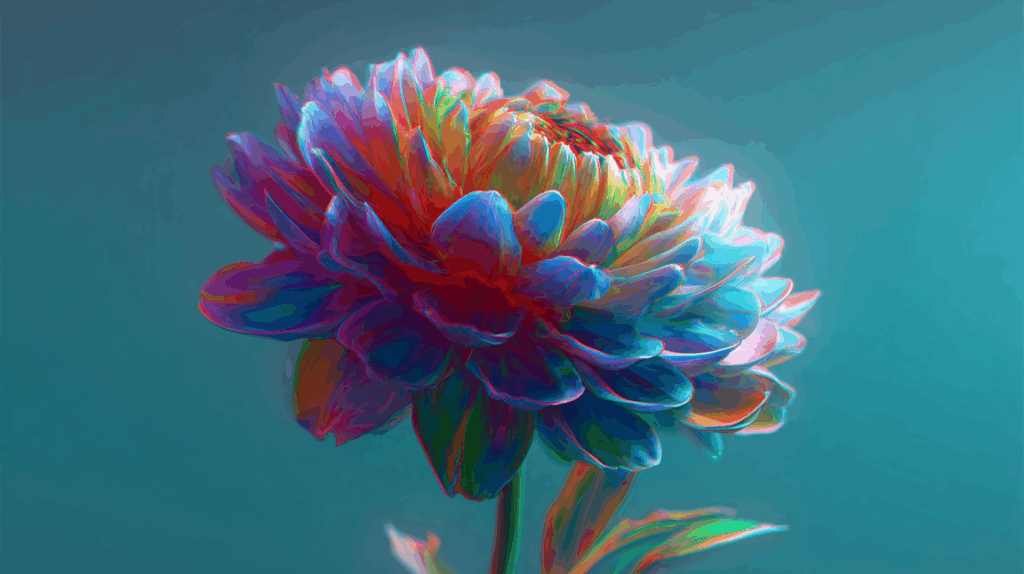 Hyperrealistic 3D Illustration of Blooming Flower