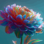 Hyperrealistic 3D Illustration of Blooming Flower