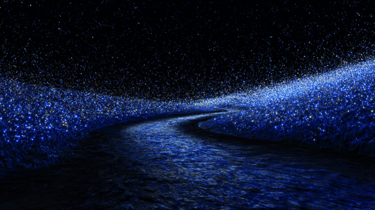 光る星の道