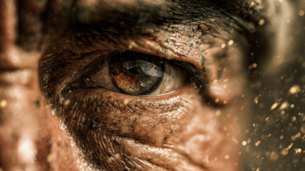 Profound Reflection in the Veteran’s Eye