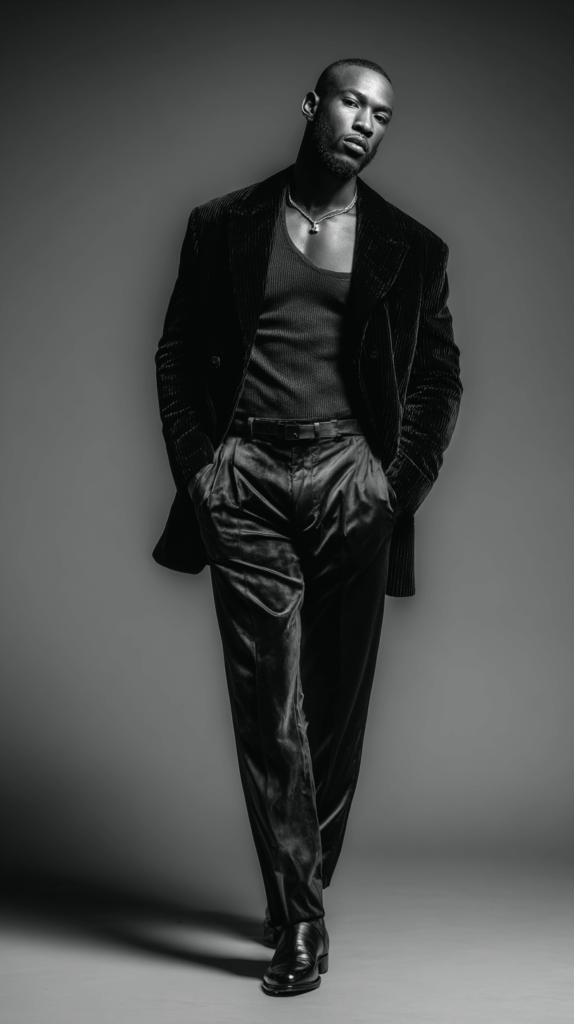 Chic Male Model in Spring 2025 Attire