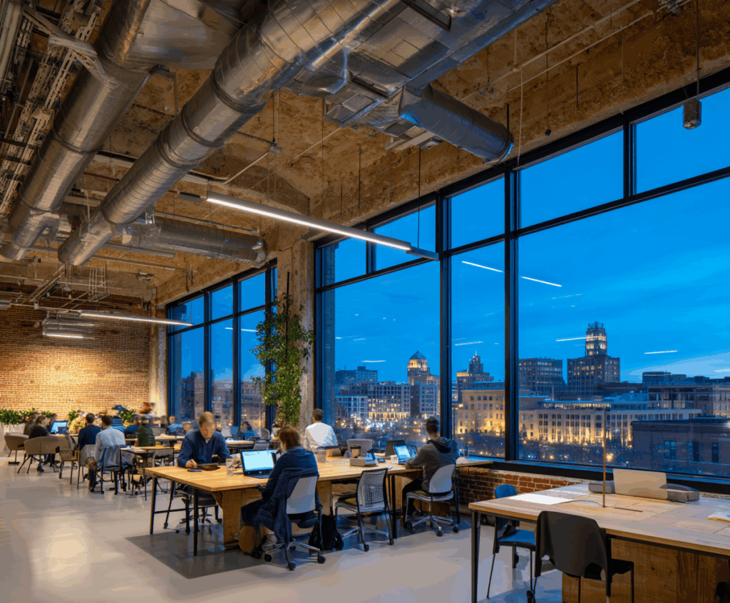 Brainstorming in an Open Space Office