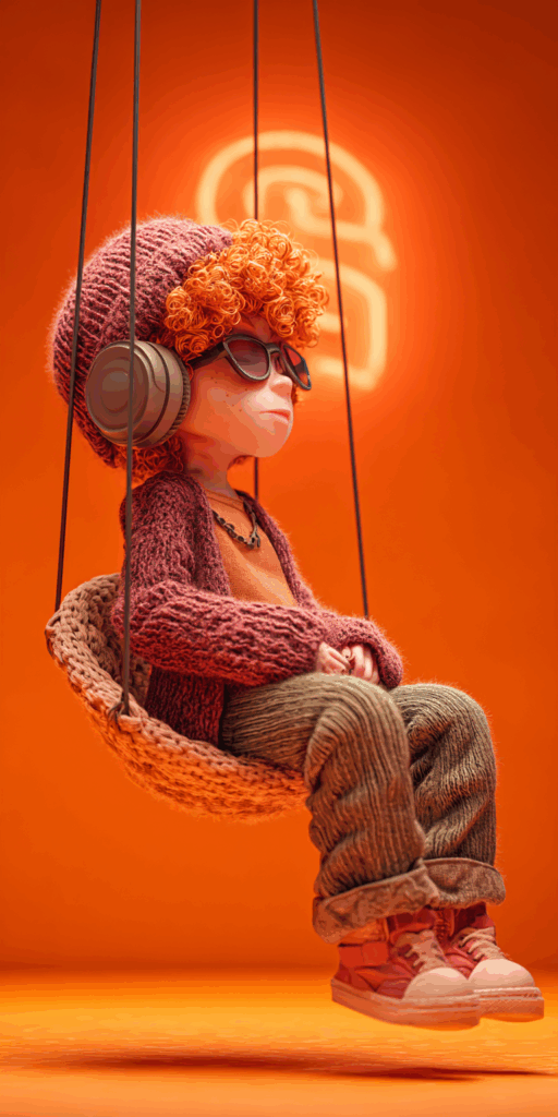 Music Lover in Retro Style