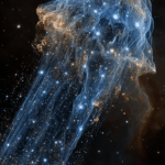 光輝く星雲の滝