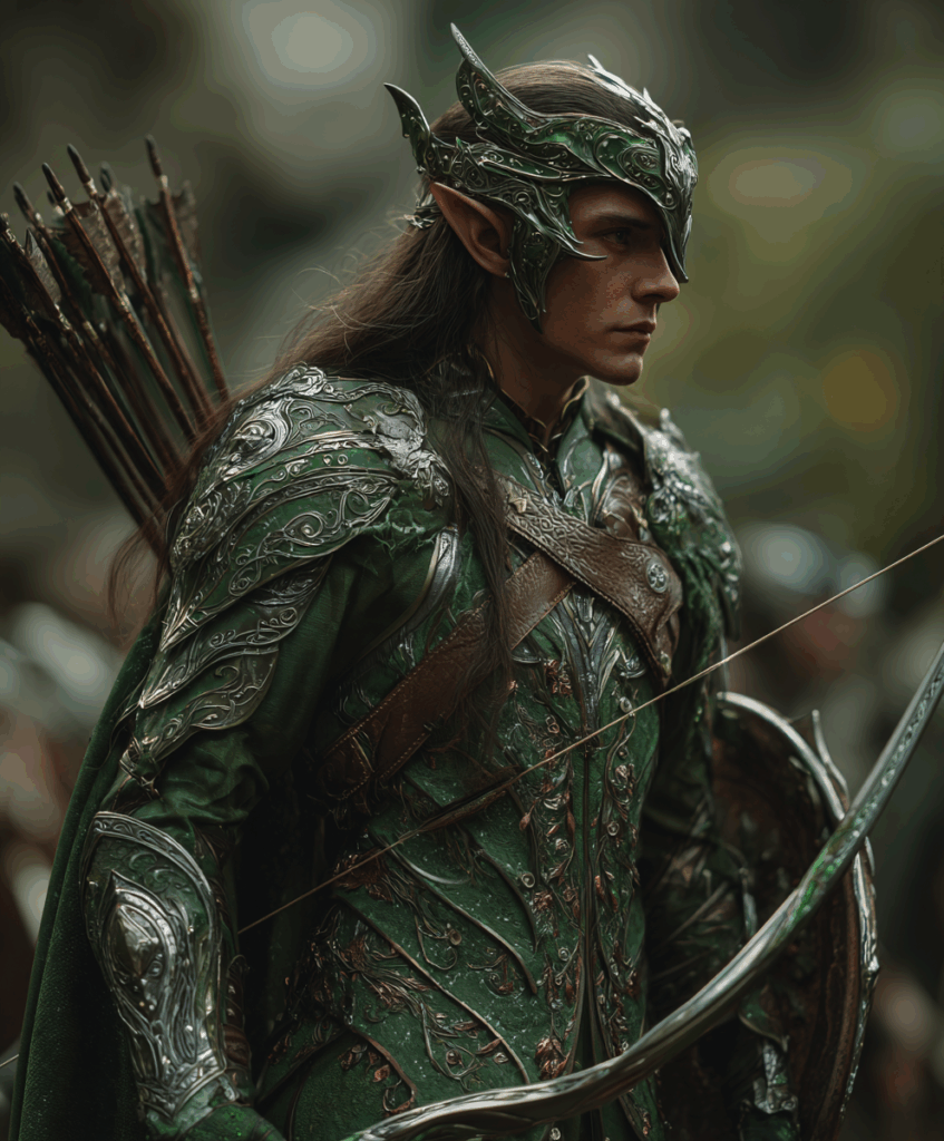 Elven Archer in the Heart of the Forest
